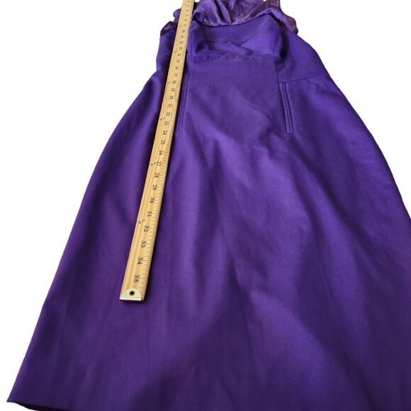 Black halo Purple Ruffle Halter Pencil Dress 6 - Picture 8 of 9